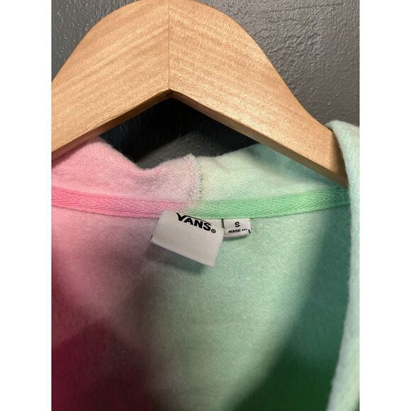 Vans Womens Cropped Tie Dye Pullover Hooded Sweatshirt Size Small - Picture 3 of 3